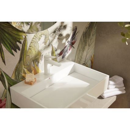 KFA Armatura 4522-815-44 - Umývadlová batéria + vypúšťací ventil MALAGA 15,9 cm biela