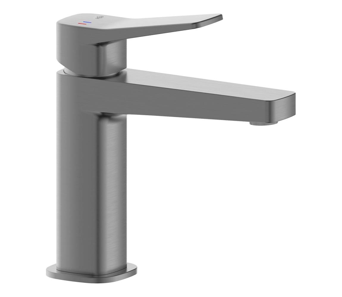KFA Armatura 4522-815-61 - Umývadlová batéria + výpusť MALAGA 15,9 cm metalická sivá 4522-815-61