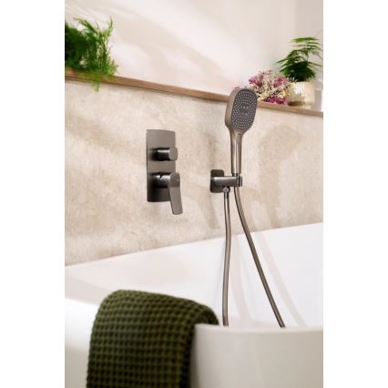 KFA Armatura 4529-501-61 - Sprchová súprava s podomietkovou batériou MALAGA metalicky sivá