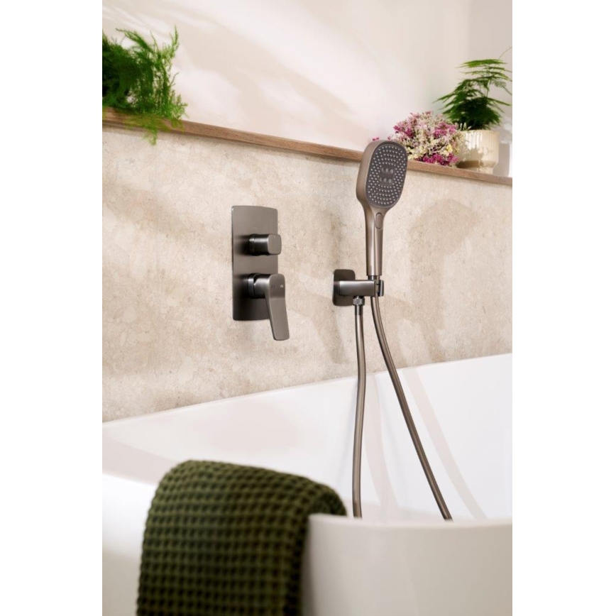KFA Armatura 4529-501-61 - Sprchová súprava s podomietkovou batériou MALAGA metalicky sivá