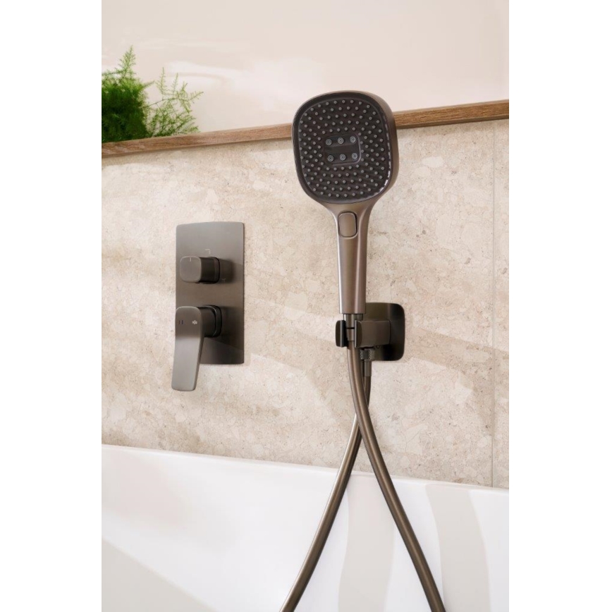 KFA Armatura 4529-501-61 - Sprchová súprava s podomietkovou batériou MALAGA metalicky sivá