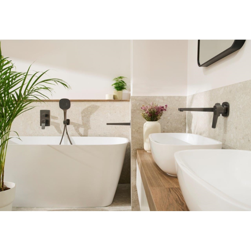 KFA Armatura 4529-810-61 - Umývadlová batéria pre podomietkovú inštaláciu MALAGA metalická sivá