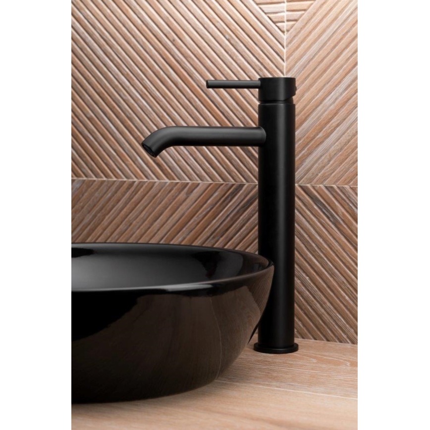 KFA Armatura 5032-612-81 - Umývadlová batéria + výpust s prepadom MOZA 33 cm matná čierna