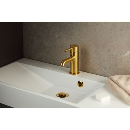 KFA Armatura 5032-815-31 - Umývadlová batéria + výpust s prepadom MOZA 15,2 cm leštená zlatá