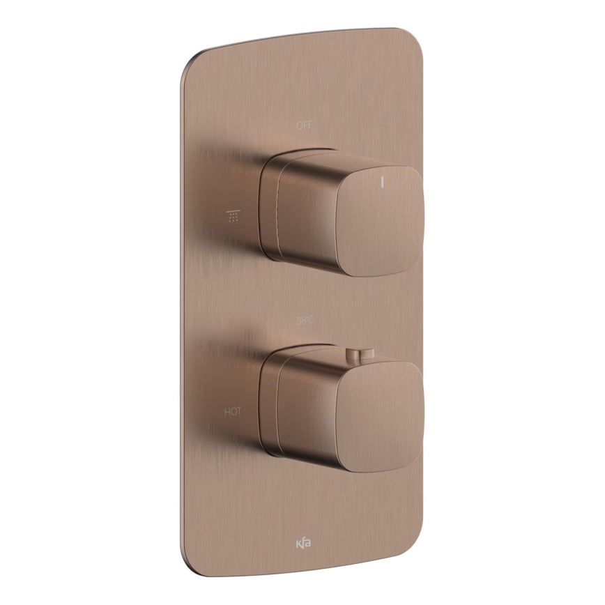 KFA Armatura 5759-001-34 - Termostatická sprchová batéria pre podomietkovú inštaláciu MALAGA rose gold