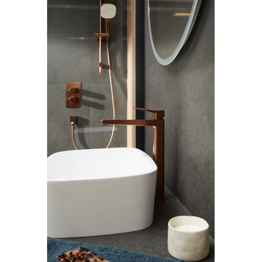 KFA Armatura 5759-001-34 - Termostatická sprchová batéria pre podomietkovú inštaláciu MALAGA rose gold