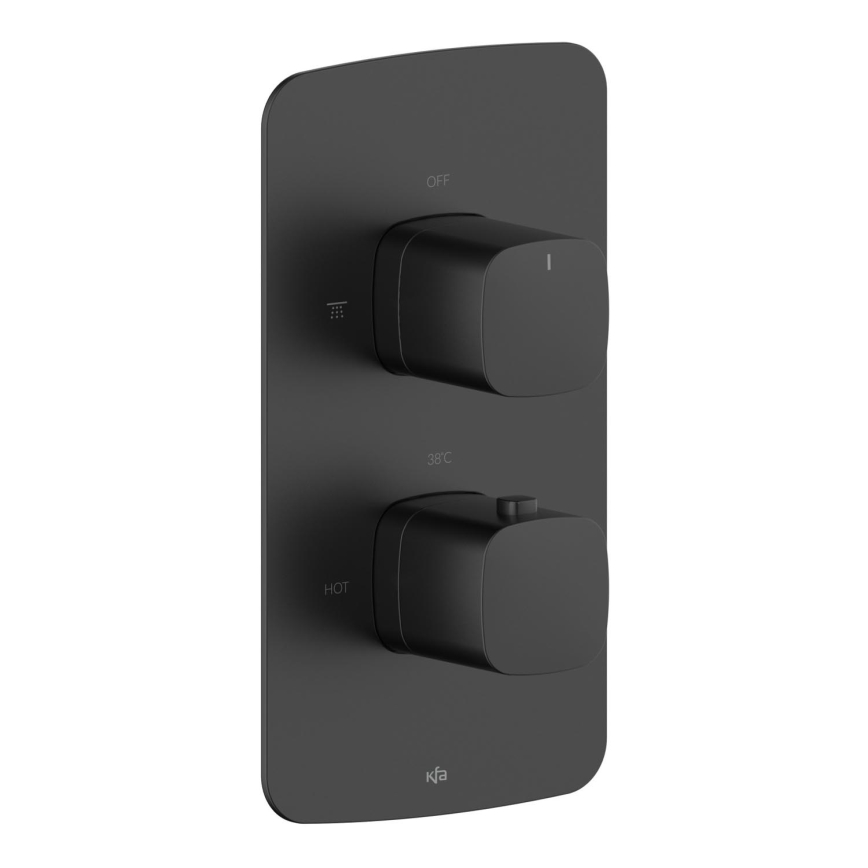 KFA Armatura 5759-001-81 - Termostatická sprchová batéria pre podomietkovú inštaláciu MALAGA čierna