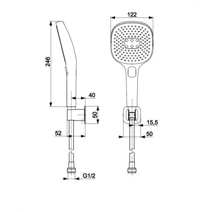 KFA Armatura 841-255-31 - Sprchová súprava MALAGA kartáčované zlato