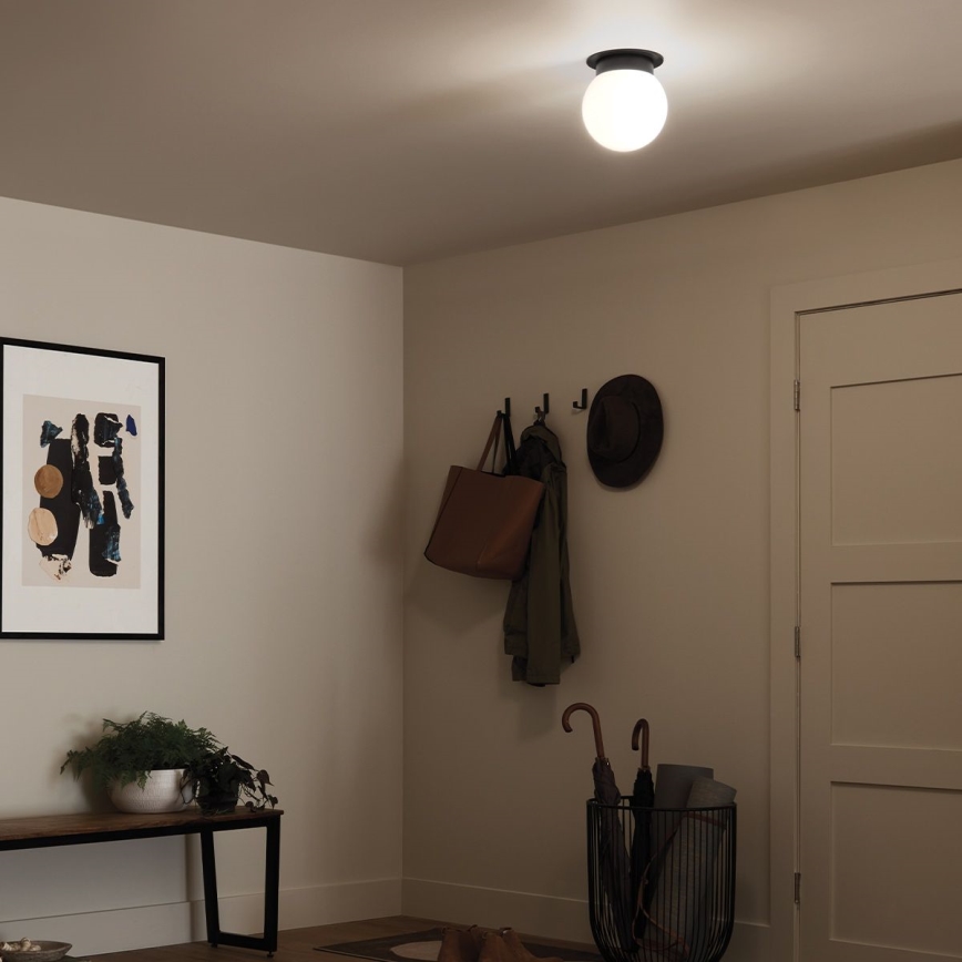 Kichler - Stropné svietidlo ALBERS 1xE27/40W/230V pr. 20,3 cm čierne