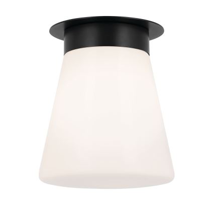 Kichler - Stropné svietidlo ALBERS 1xE27/40W/230V priemer 21,6 cm čierne