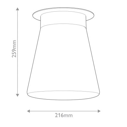 Kichler - Stropné svietidlo ALBERS 1xE27/40W/230V priemer 21,6 cm bronzové