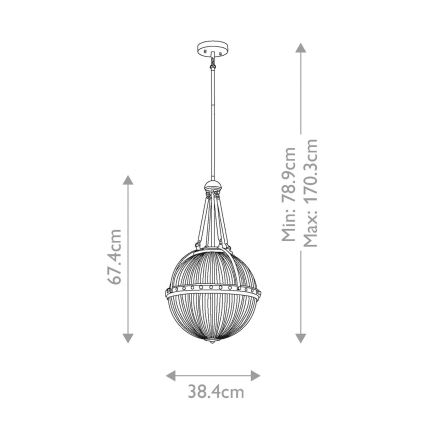 Kichler - Luster na tyči ASTER 3xE14/60W/230V