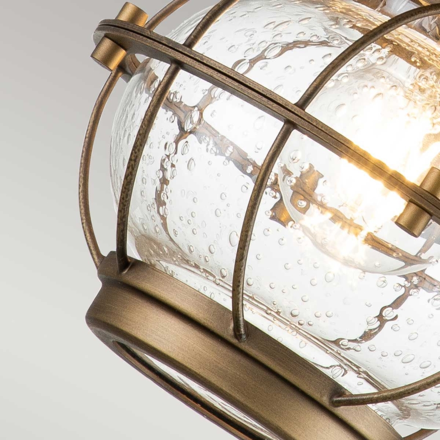 Kichler - Vonkajšie nástenné svietidlo BRIDGE POINT 1xE27/60W/230V IP44 mosadz