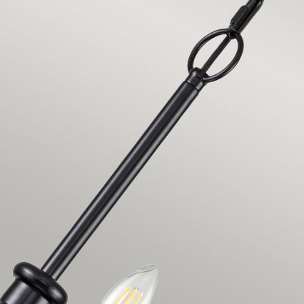 Kichler - Závesný luster na reťazi CAPITOL HILL 12xE14/40W/230V čierny