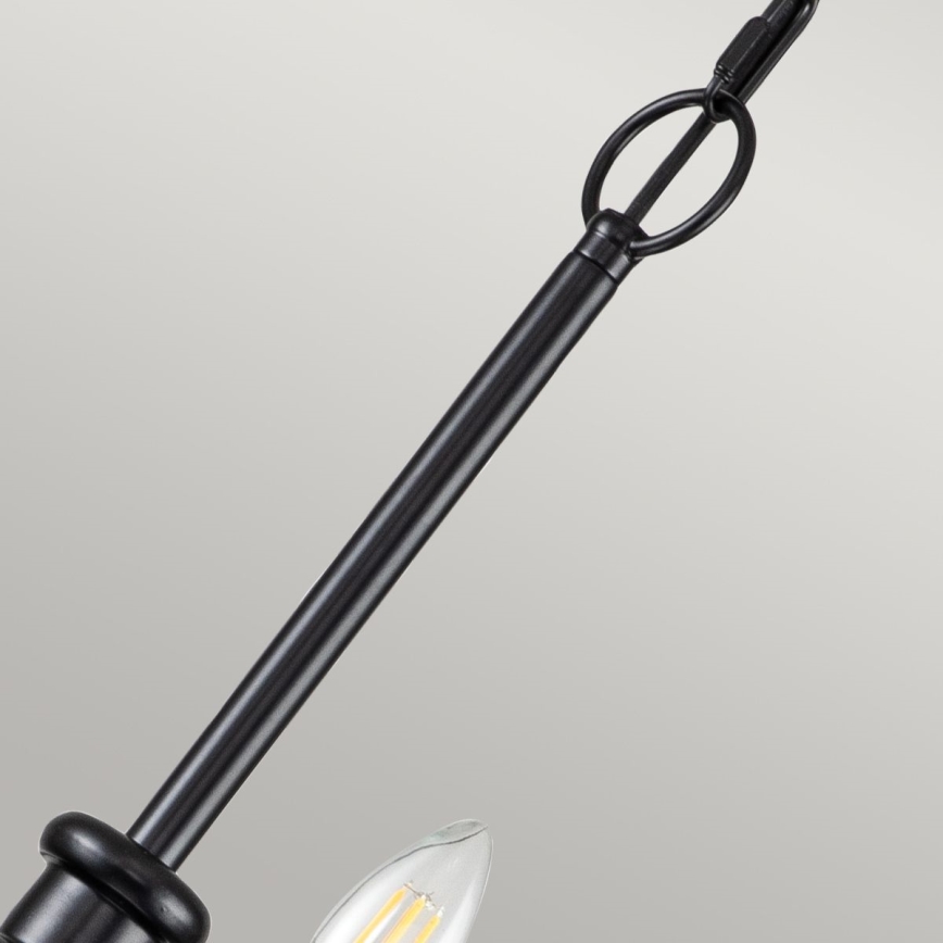 Kichler - Závesný luster na reťazi CAPITOL HILL 12xE14/40W/230V čierny