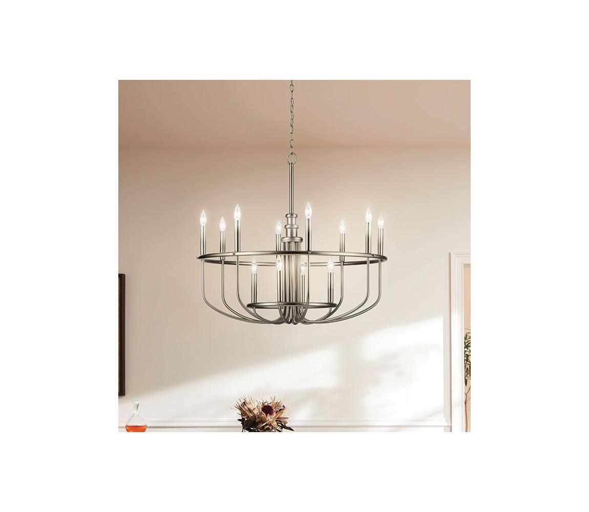 Elstead Kichler KL-CAPITOL-HILL12-BN-Luster na reťazi CAPITOL HILL 12xE14/40W/230V chróm KL-CAPITOL-HILL12-BN