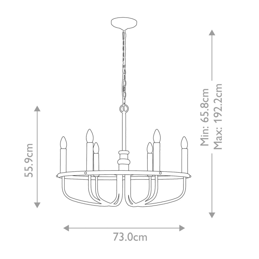 Kichler - Luster na reťazi CAPITOL HILL 6xE14/40W/230V