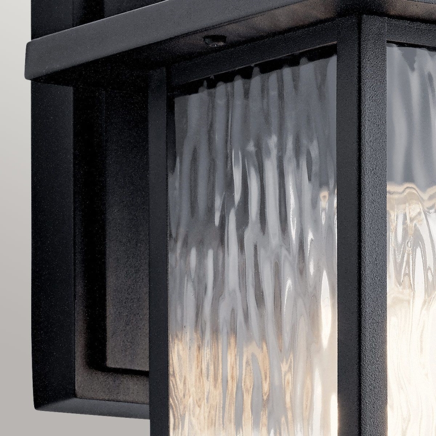 Kichler - Vonkajšie nástenné svietidlo CAPPANNA S 1xE27/60W/230V IP44 čierna