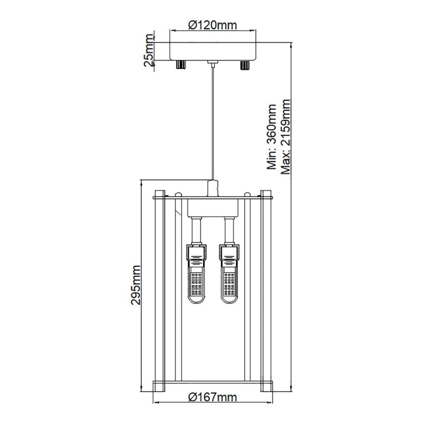 Kichler - LED Kúpeľňový luster na lanku CRYSTAL SKYE 2xG9/3W/230V IP44