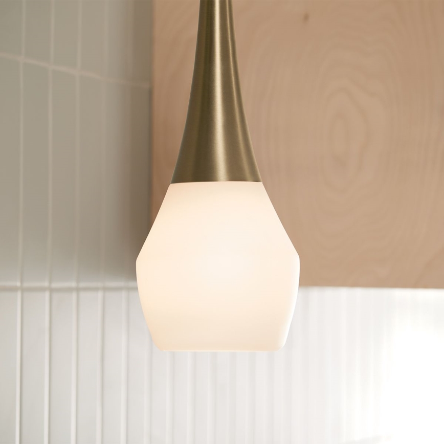 Kichler - Luster na tyči DEELA 1xE27/60W/230V pr. 17,8 cm mosadz