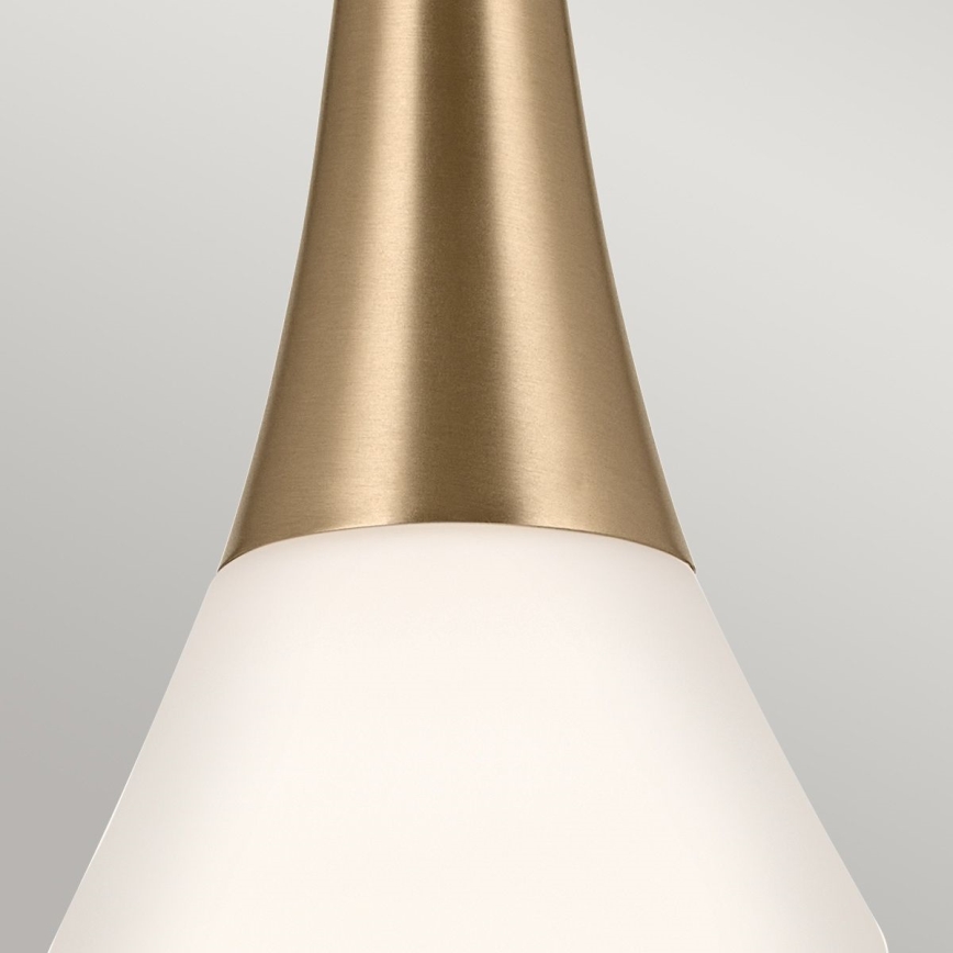 Kichler - Luster na tyči DEELA 1xE27/60W/230V pr. 17,8 cm mosadz