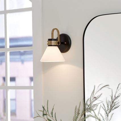 Kichler - LED Kúpeľňová nástenná lampa FARUM 1xG9/3W/230V IP44 čierna/mosadz
