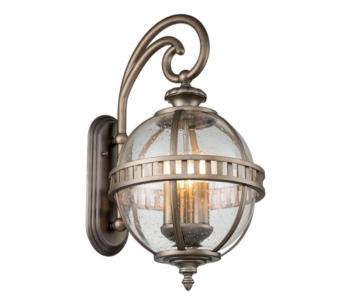 Elstead Kichler KL-HALLERON-2M-BU - Vonkajšie nástenné svietidlo HALLERON 3xE14/40W/230V IP44 KL-HALLERON-2M-BU
