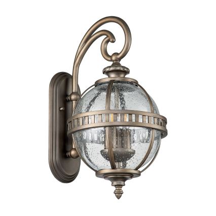 Kichler - Vonkajšie nástenné svietidlo HALLERON 2xE14/40W/230V IP44
