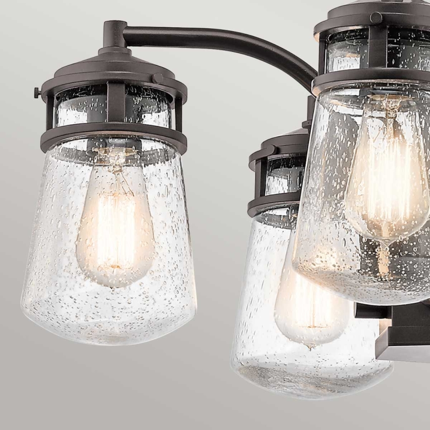 Kichler - Vonkajší luster na tyči LYNDON 5xE27/60W/230V IP44