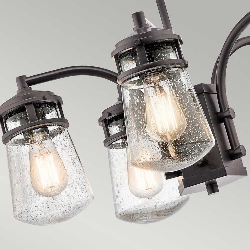 Kichler - Vonkajší luster na tyči LYNDON 5xE27/60W/230V IP44