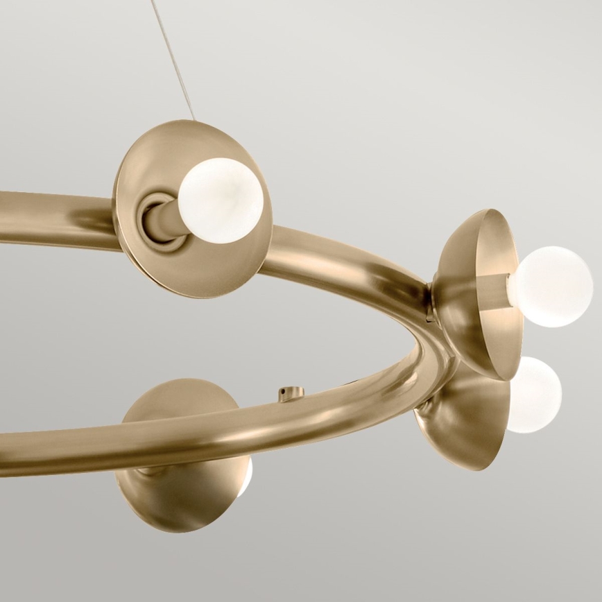 Kichler - Závesný luster PALTA na lanku 9xE14/40W/230V zlatý