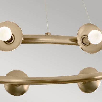 Kichler - Závesný luster PALTA na lanku 9xE14/40W/230V zlatý