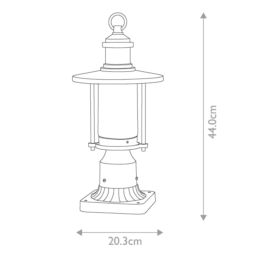 Kichler - Vonkajšia lampa RIVERWOOD 1xE27/60W/230V IP44 čierna