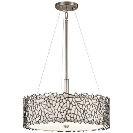 Kichler - Luster na tyči SILVER CORAL 3xE27/100W/230V matný chróm