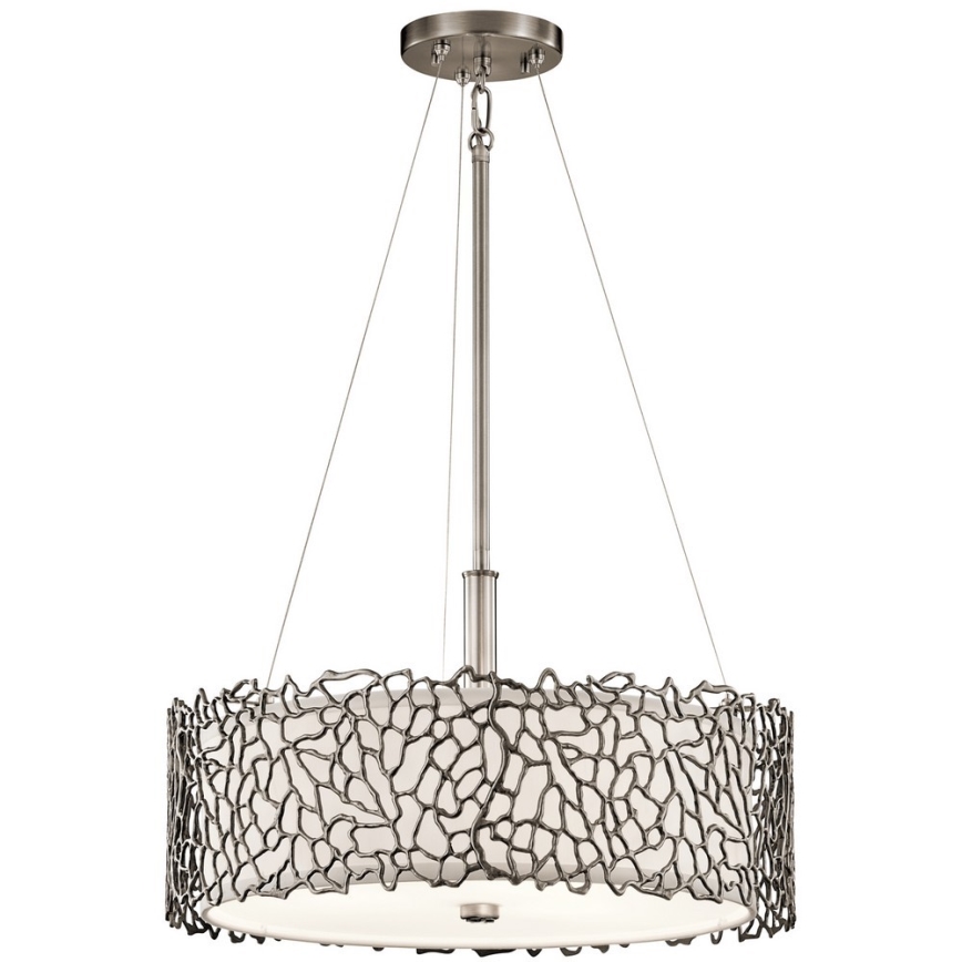 Kichler - Luster na tyči SILVER CORAL 3xE27/100W/230V matný chróm
