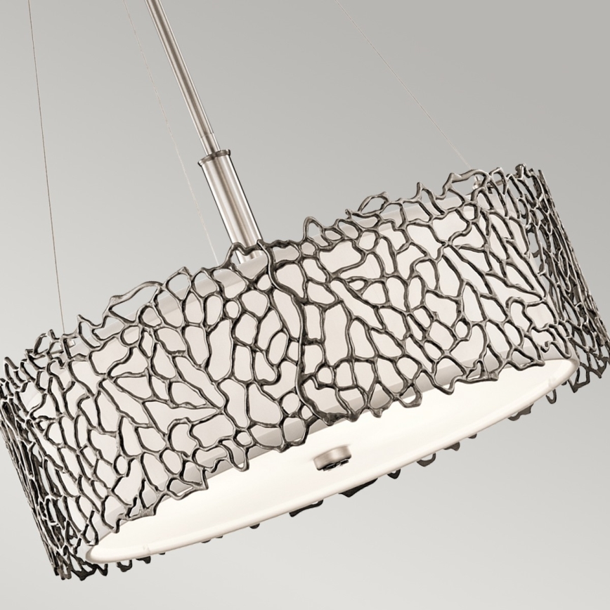 Kichler - Luster na tyči SILVER CORAL 3xE27/100W/230V matný chróm