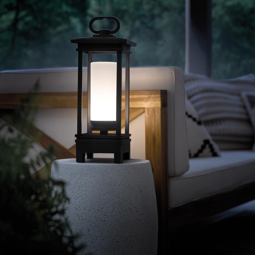 Kichler - LED Vonkajšia nabíjacia stolná lampa s reproduktorom SOUTH HOPE LED/3W/230V IP44