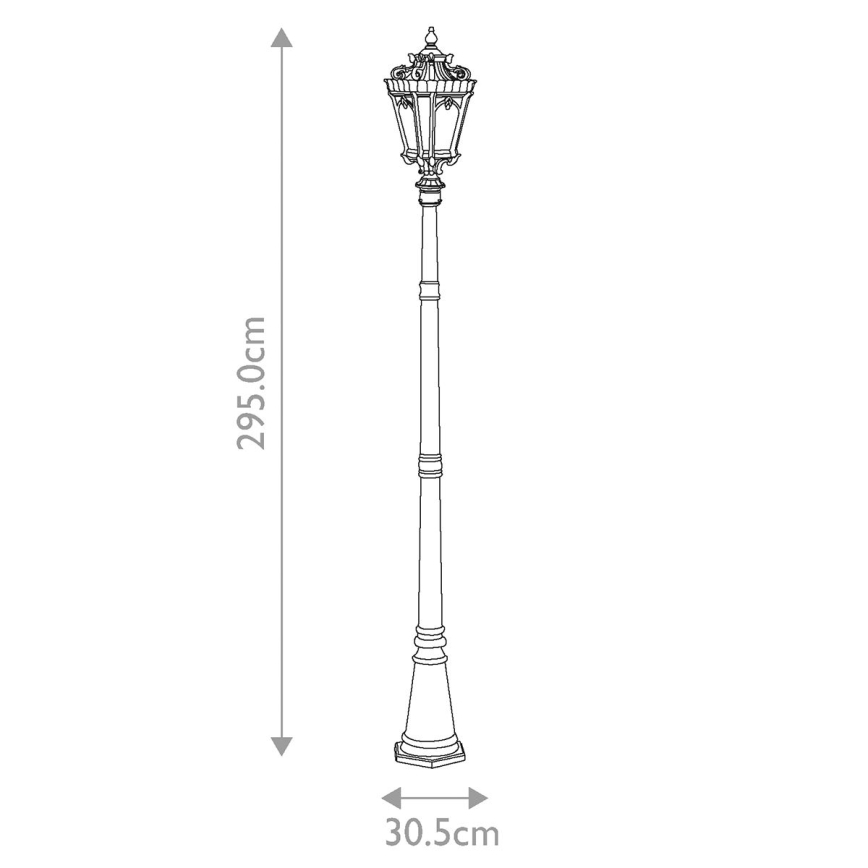 Kichler - Vonkajšia lampa TOURNAI 3xE14/60W/230V IP44