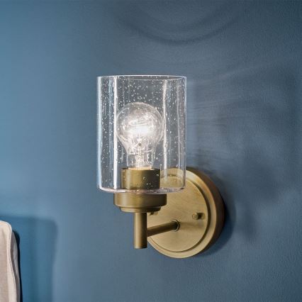 Kichler - Nástenná lampa WINSLOW 1xE27/60W/230V mosadz