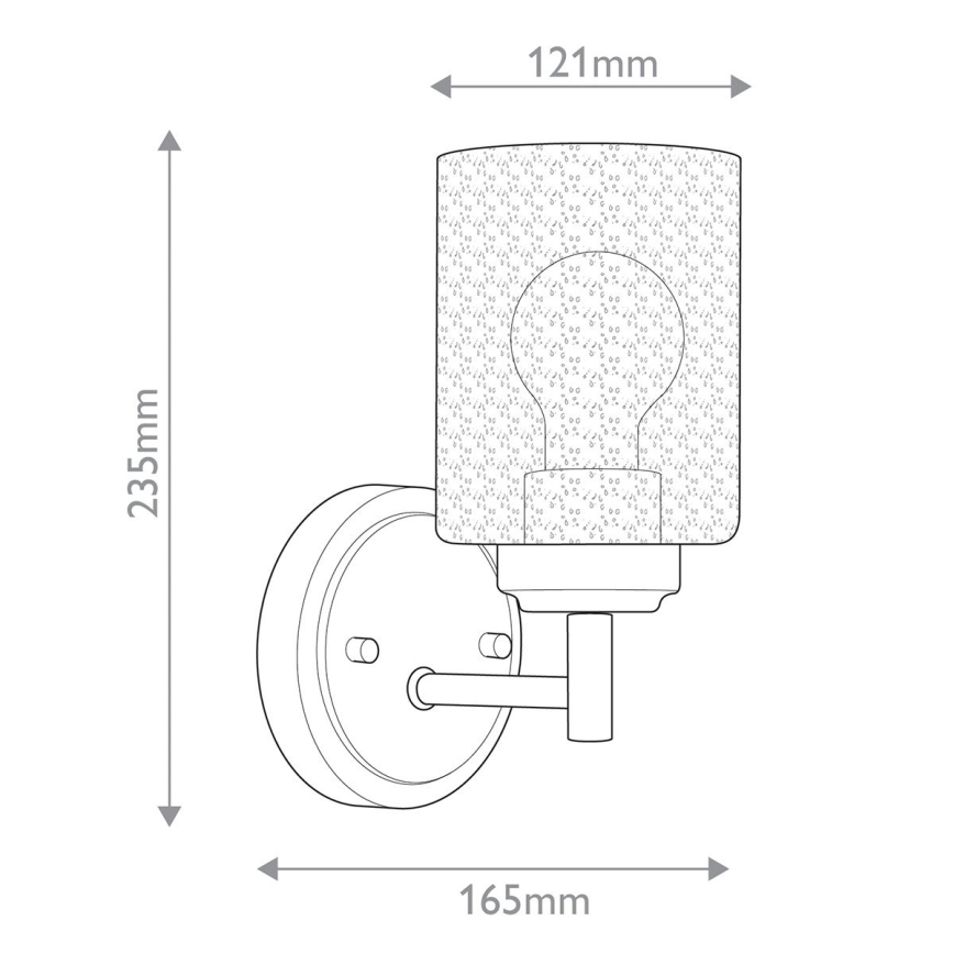 Kichler - Nástenná lampa WINSLOW 1xE27/60W/230V mosadz