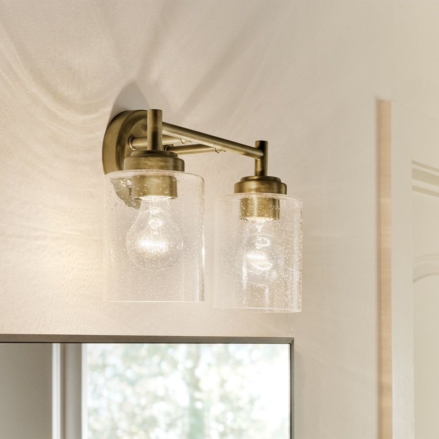 Kichler - Nástenná lampa WINSLOW 2xE27/60W/230V mosadz