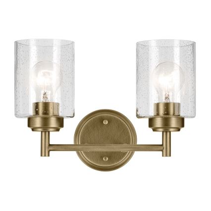 Kichler - Nástenná lampa WINSLOW 2xE27/60W/230V mosadz