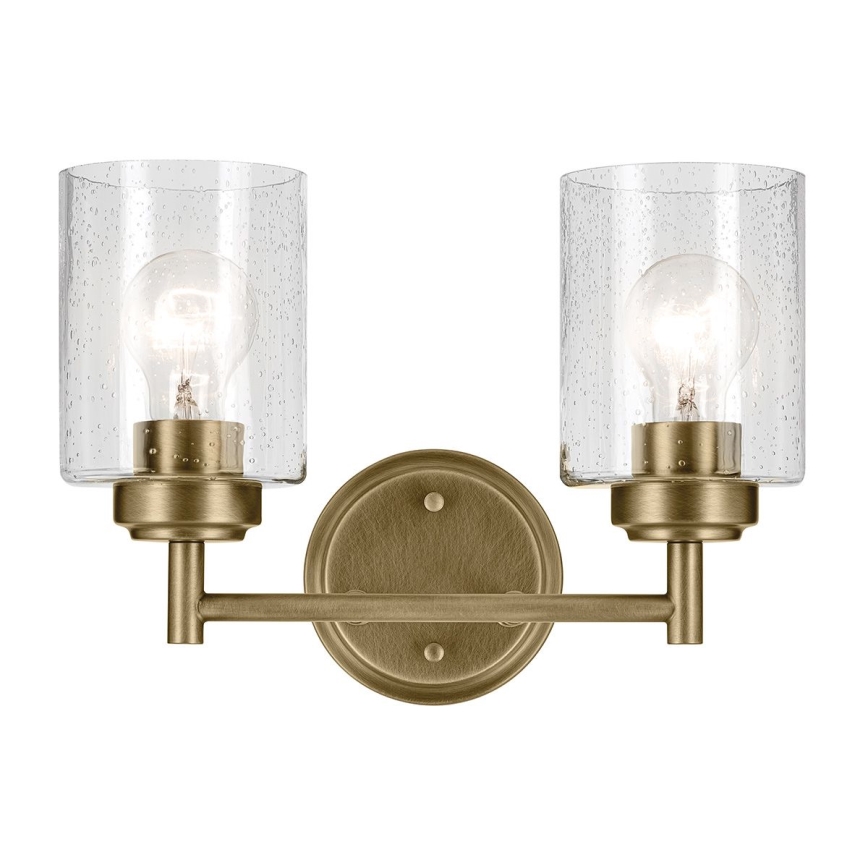 Kichler - Nástenná lampa WINSLOW 2xE27/60W/230V mosadz