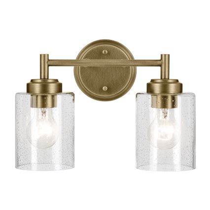 Kichler - Nástenná lampa WINSLOW 2xE27/60W/230V mosadz