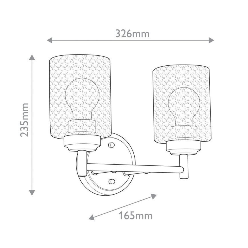 Kichler - Nástenná lampa WINSLOW 2xE27/60W/230V mosadz