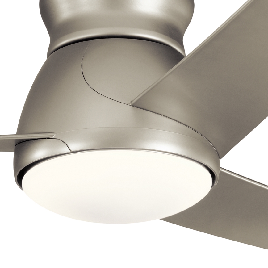 Kichler - LED Stmievateľný stropný ventilátor ERIS LED/10W/230V matný chróm IP44 + diaľkové ovládanie