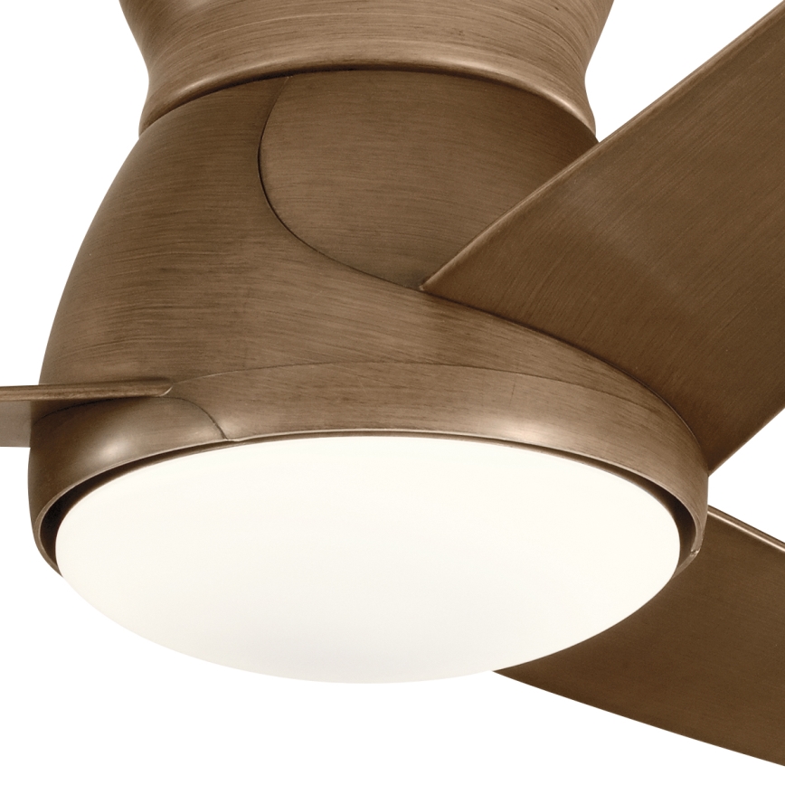 Kichler - LED Stmievateľný stropný ventilátor ERIS LED/10W/230V bronz IP44 + diaľkové ovládanie