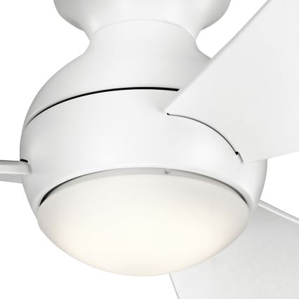 Kichler - LED Stmievateľný stropný ventilátor SOLA LED/10W/230V IP23 biela + diaľkové ovládanie