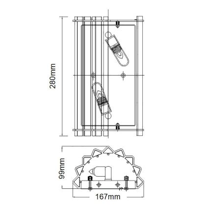 Kichler - LED Kúpeľňové nástenné svietidlo CRYSTAL SKYE 2xG9/3W/230V IP44
