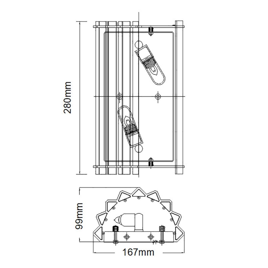 Kichler - LED Kúpeľňové nástenné svietidlo CRYSTAL SKYE 2xG9/3W/230V IP44